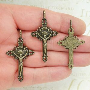 bronze crucifix pendants bulk