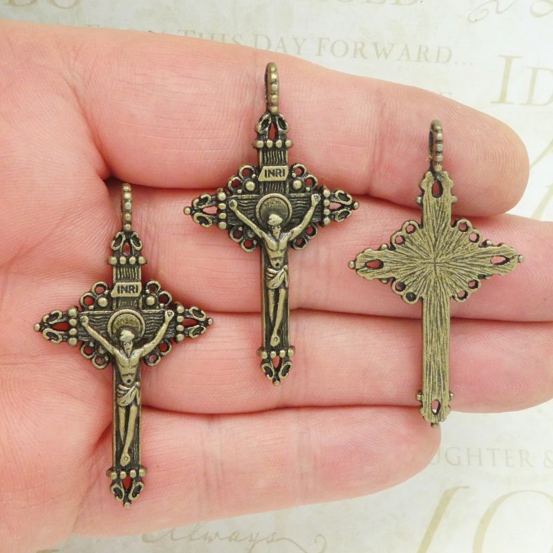 bronze crucifix pendants bulk