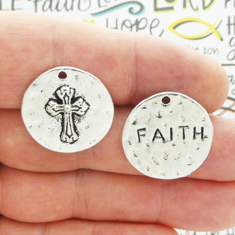 Hammered Cross Pendants Bulk