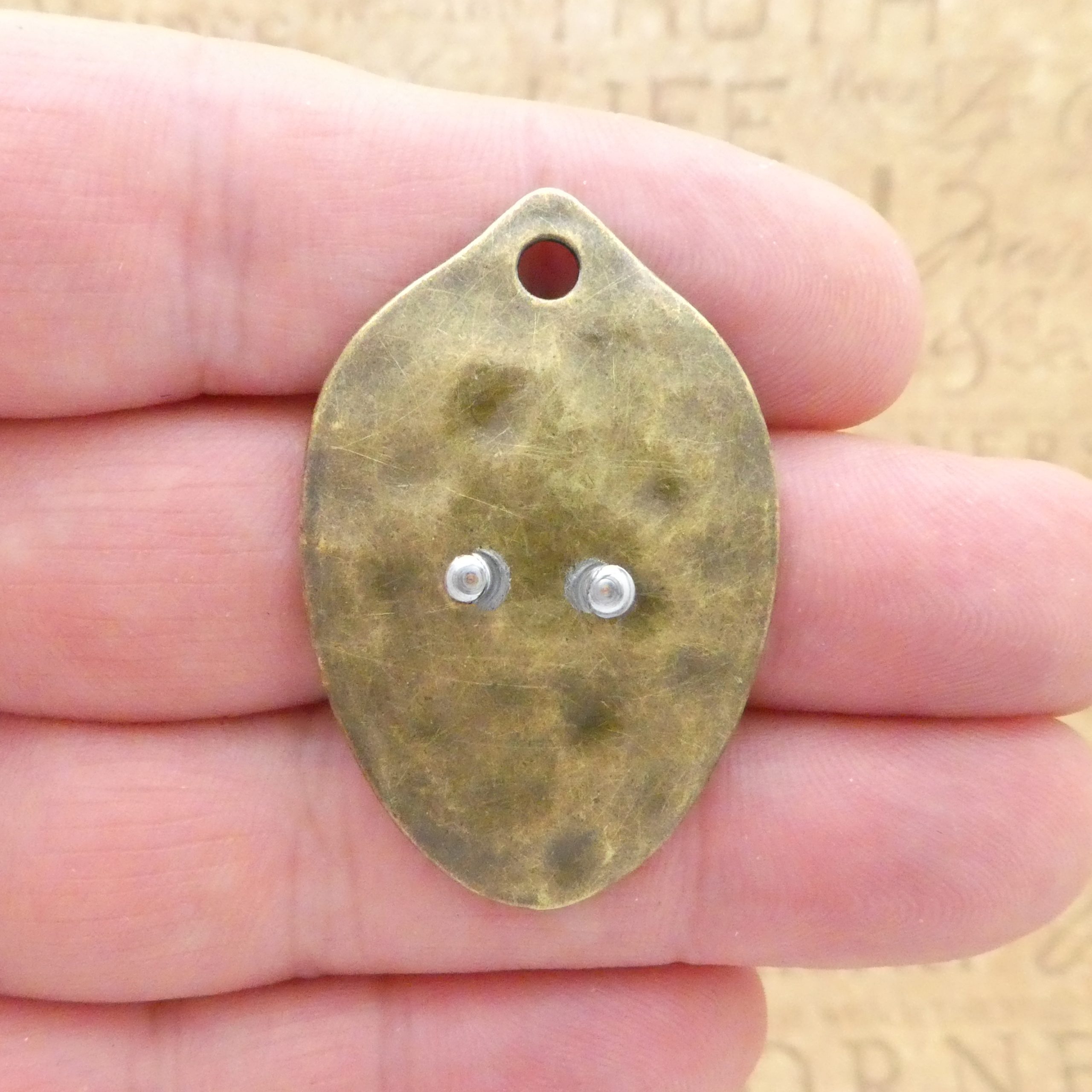 1 Mardi Gras Queen Bee Pendant in Gold and Bronze Pewter by TIJC SP1894 - Image 3