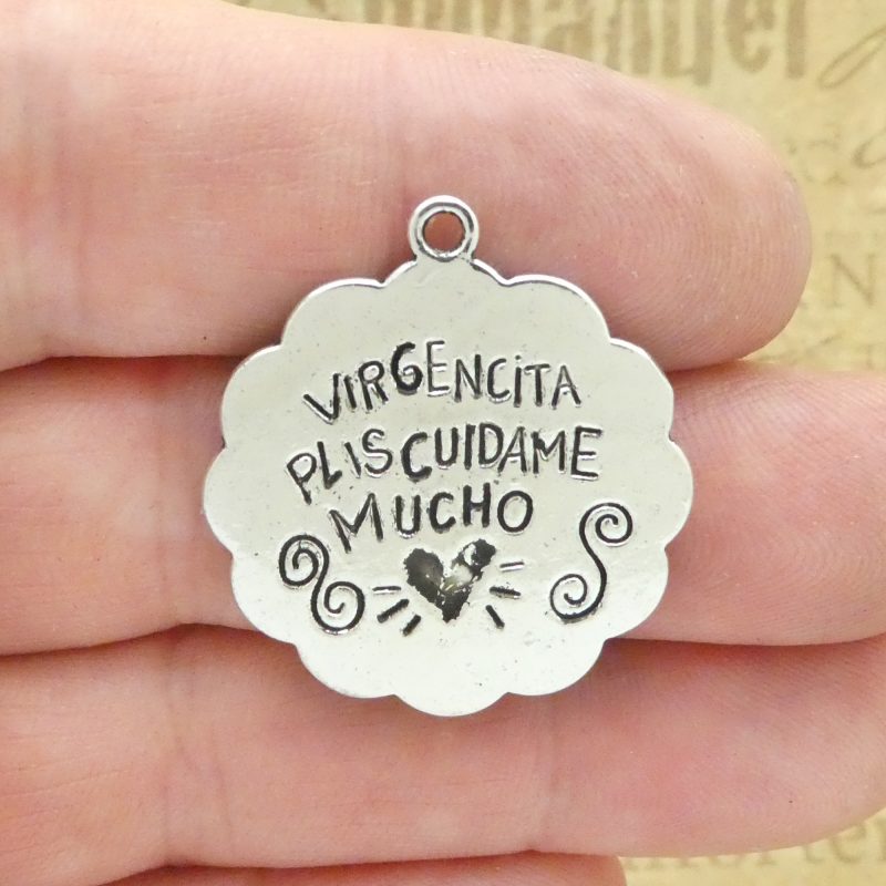 BULK 8 Our Lady of Guadalupe Pendant Silver by TIJC SP1900B - Image 4