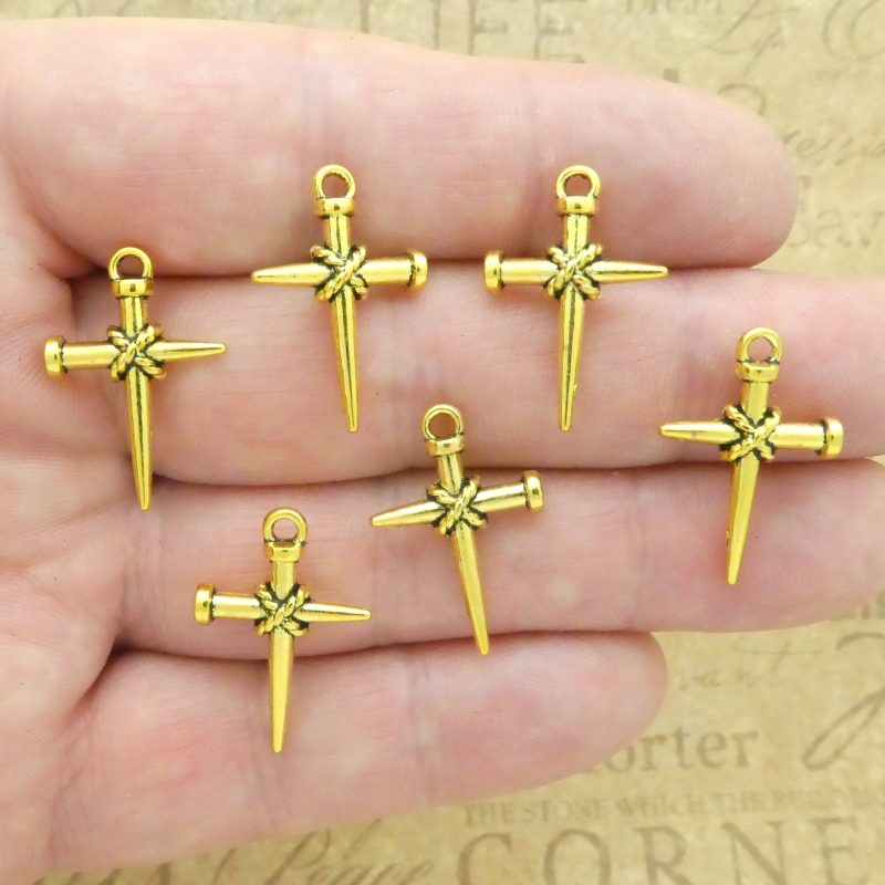 Nail Cross Charms Bulk
