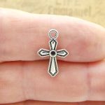 Tiny Silver Cross Charm