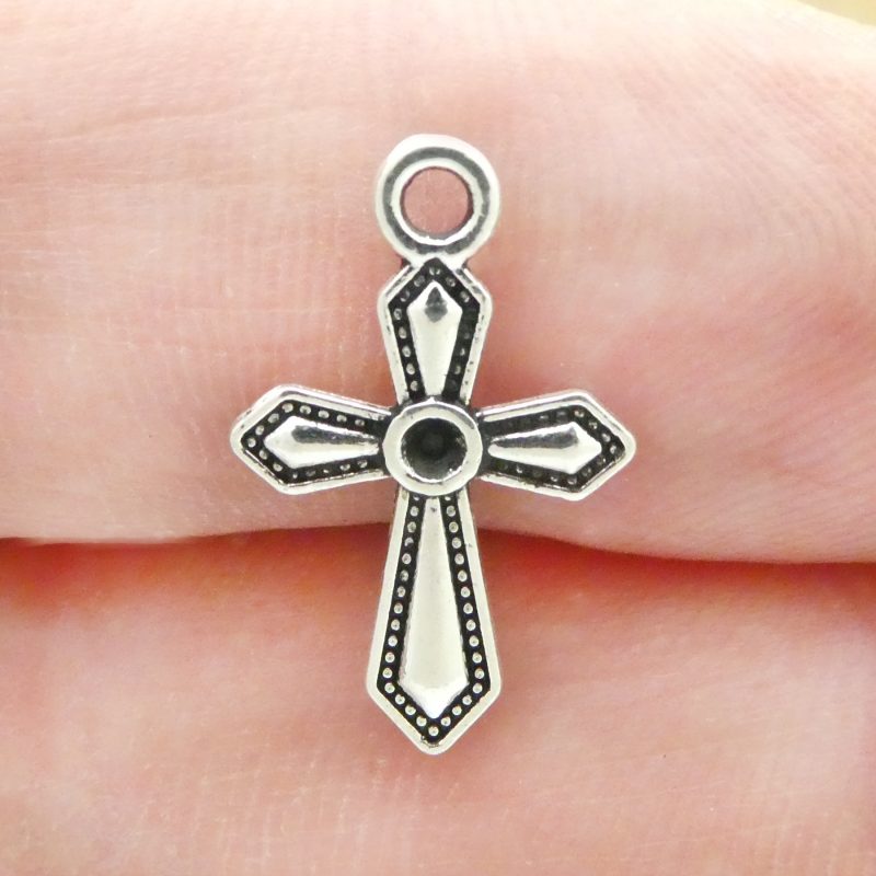 Silver Cross Charm