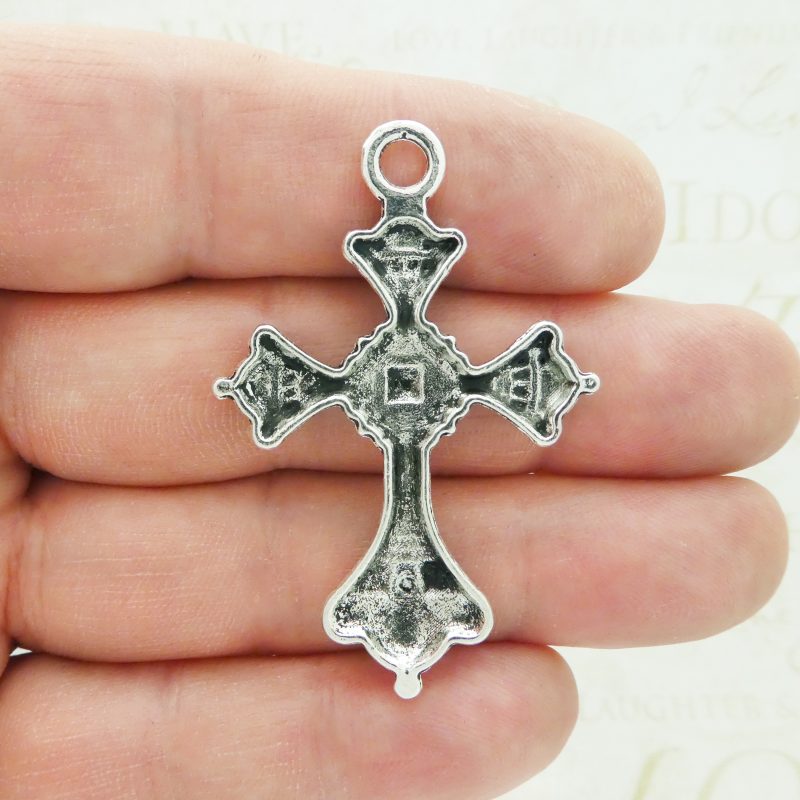 3 Silver Cross Charm Large by TIJC SP1912 - Image 5