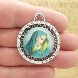 1 Virgin Mary Pendant Silver by TIJC SP1914