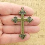 bronze cross pendant