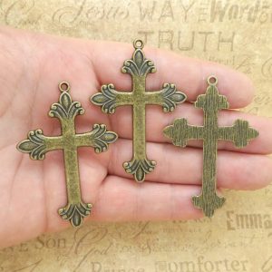 bronze cross pendants bulk