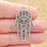 Silver Hamsa Hand Pendant