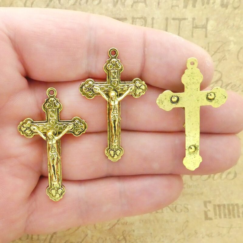 gold crucifix pendant bulk