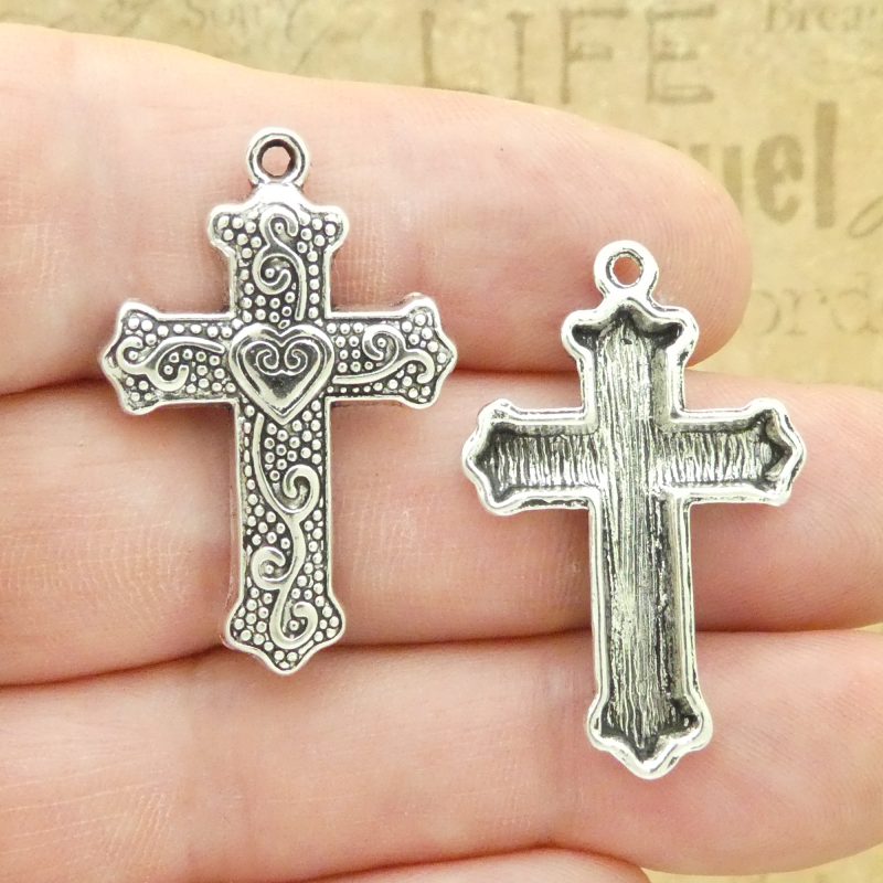 Heart Cross Charms Wholesale