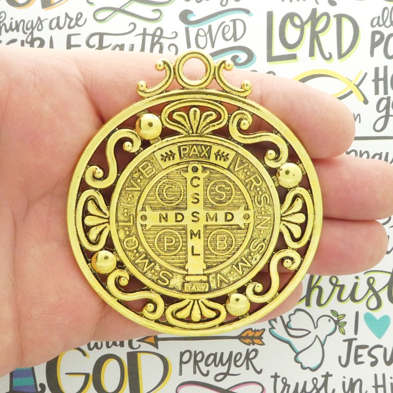 1 St Benedict Medal Gold Large by TIJC SP1939 - Image 3