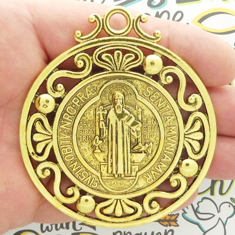 1 St Benedict Medal Gold Large by TIJC SP1939 - Image 2