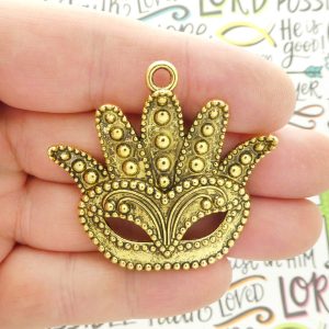 Mardi Gras Mask Pendants Bulk
