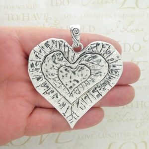 Hammered Heart Pendant