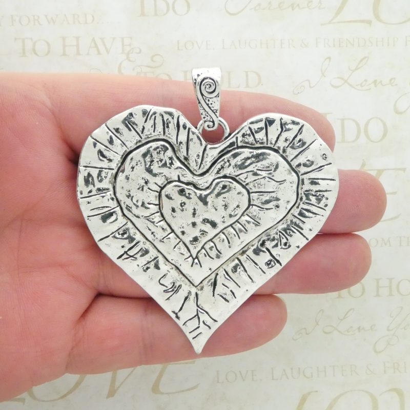 Hammered Heart Pendant