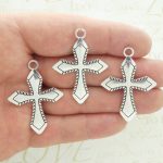 Silver Cross Charms Wholesale