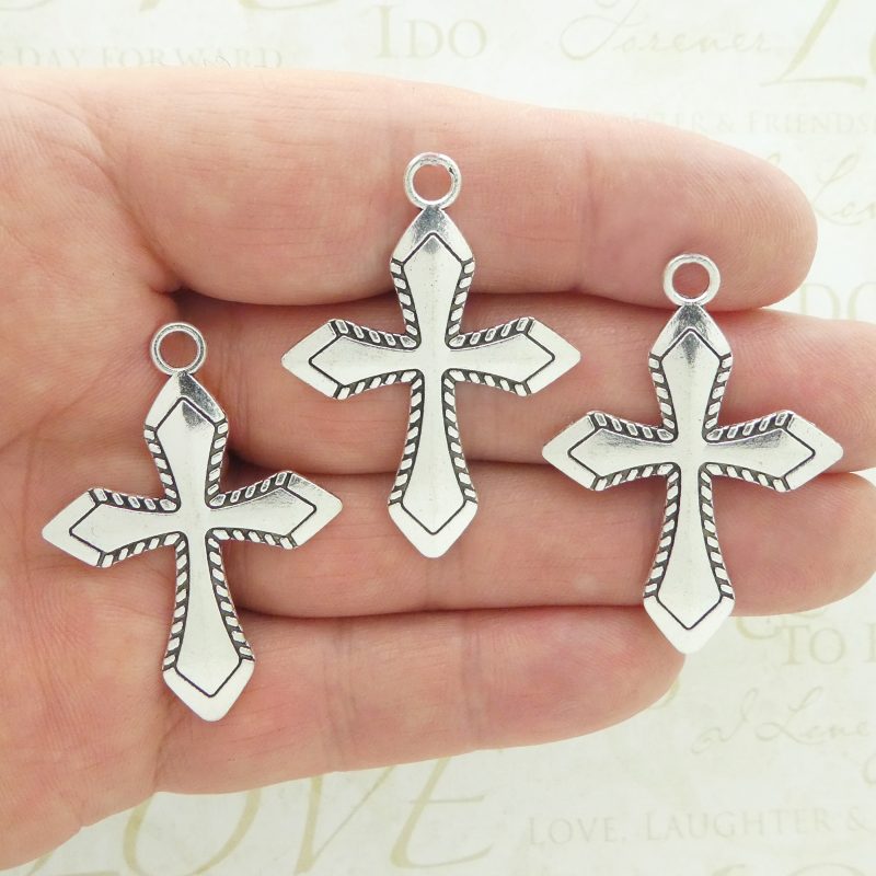 Silver Cross Charms Wholesale