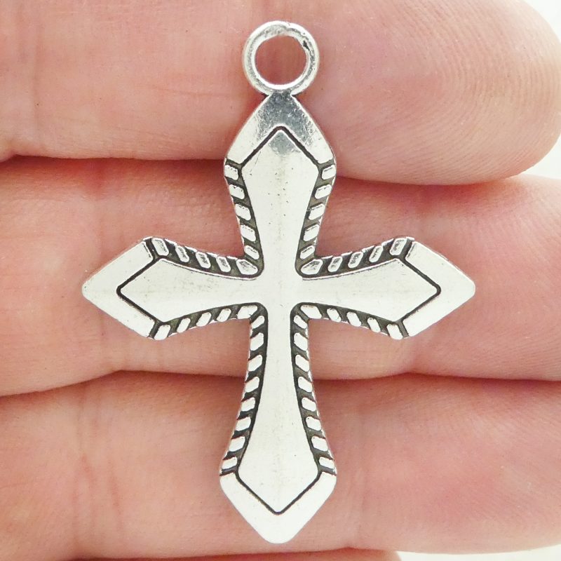Silver Cross Charm