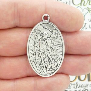 Guardian Angel Pendant with St Michael Medal