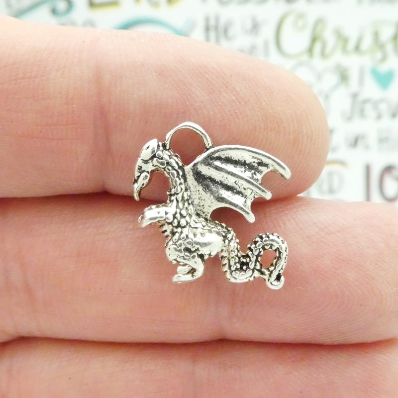 Silver Dragon Charm