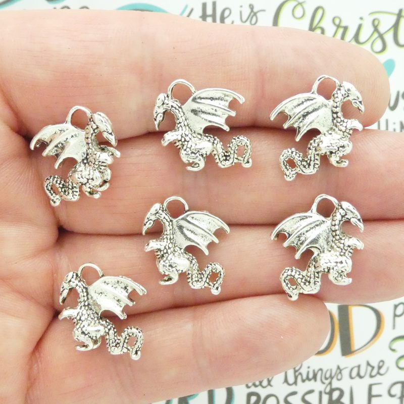 Silver Dragon Charms Wholesale