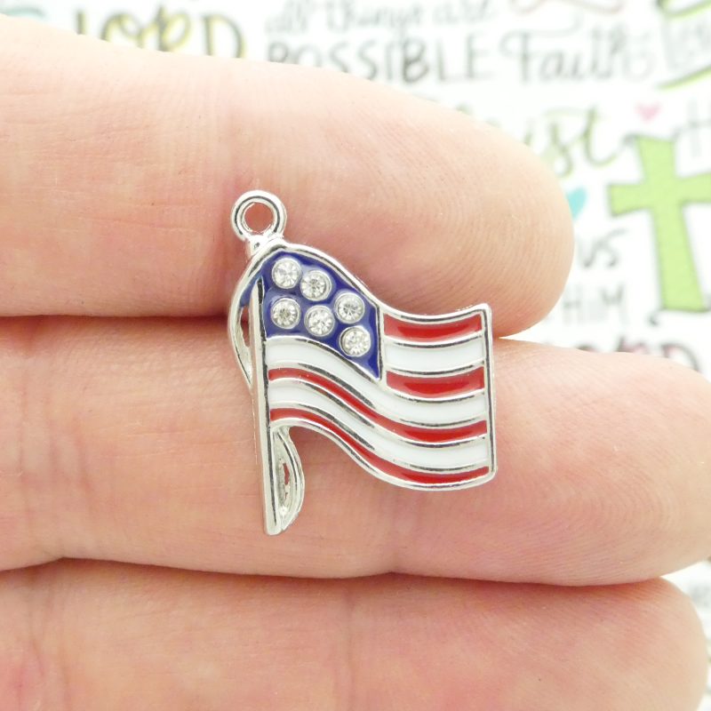 American flag charms wholesale