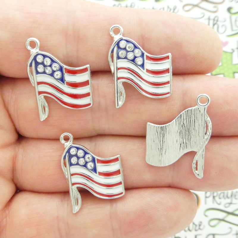 American flag charms bulk