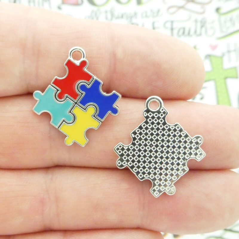autism puzzle piece charms wholesale