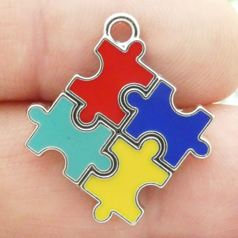 autism puzzle piece charms