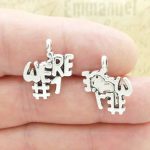 BULK 20 We're Number 1 Charms 20x16mm by TIJC SP1976B