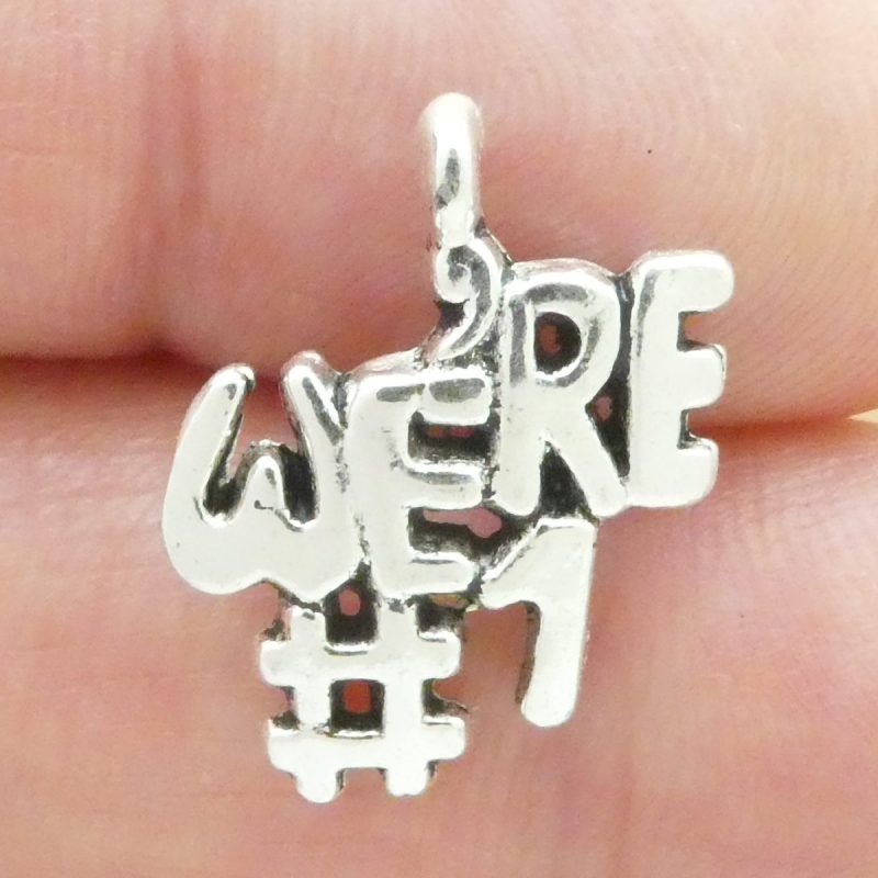 BULK 20 We're Number 1 Charms 20x16mm by TIJC SP1976B - Image 6