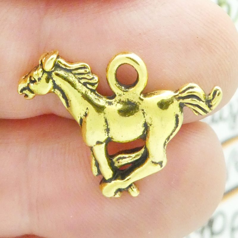 Horse Charm Gold