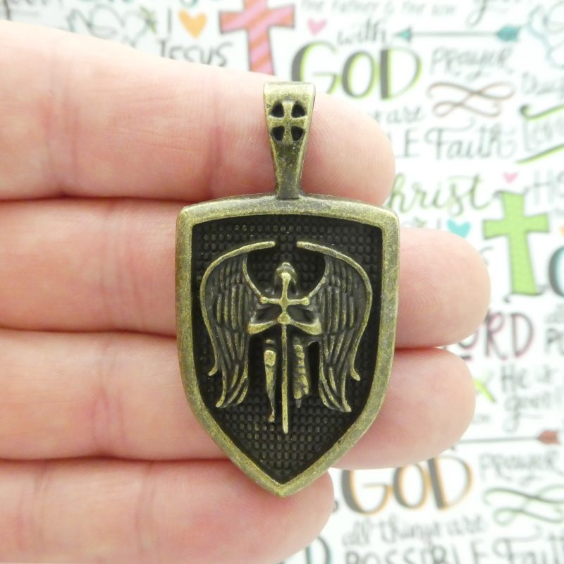 1 Bronze St Michael Charm Pendant by TIJC SP1988