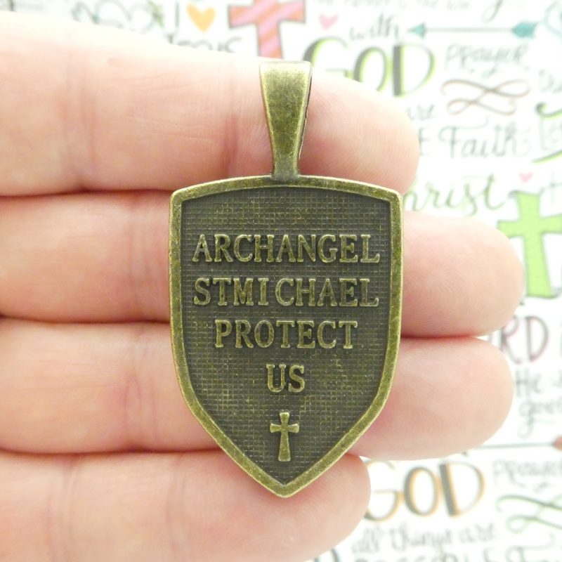 1 Bronze St Michael Charm Pendant by TIJC SP1988 - Image 5