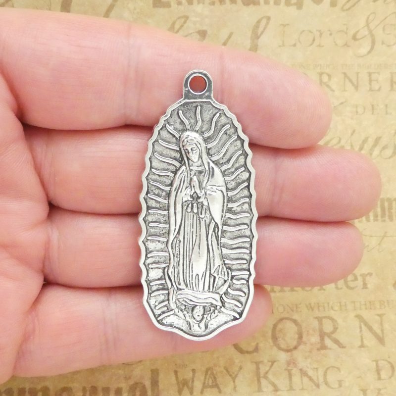 Bulk 3 Silver Our Lady of Guadalupe Medal by TIJC SP1998B - Image 2