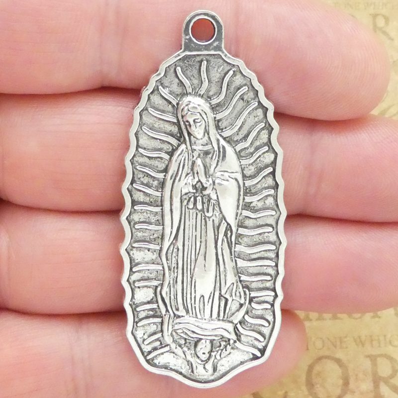 Bulk 3 Silver Our Lady of Guadalupe Medal by TIJC SP1998B - Image 3