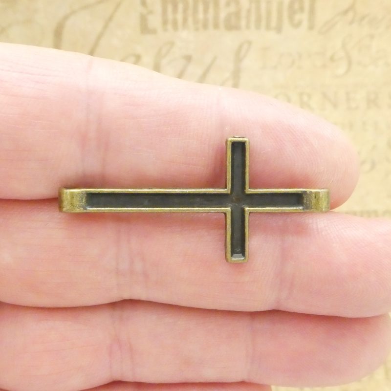 5 Cross Bracelet Connector Bronze by TIJC SP2000 - Image 6