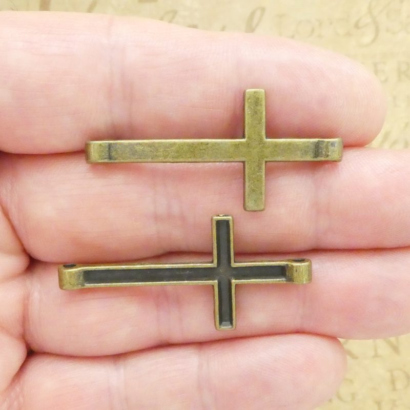 5 Cross Bracelet Connector Bronze by TIJC SP2000 - Image 5
