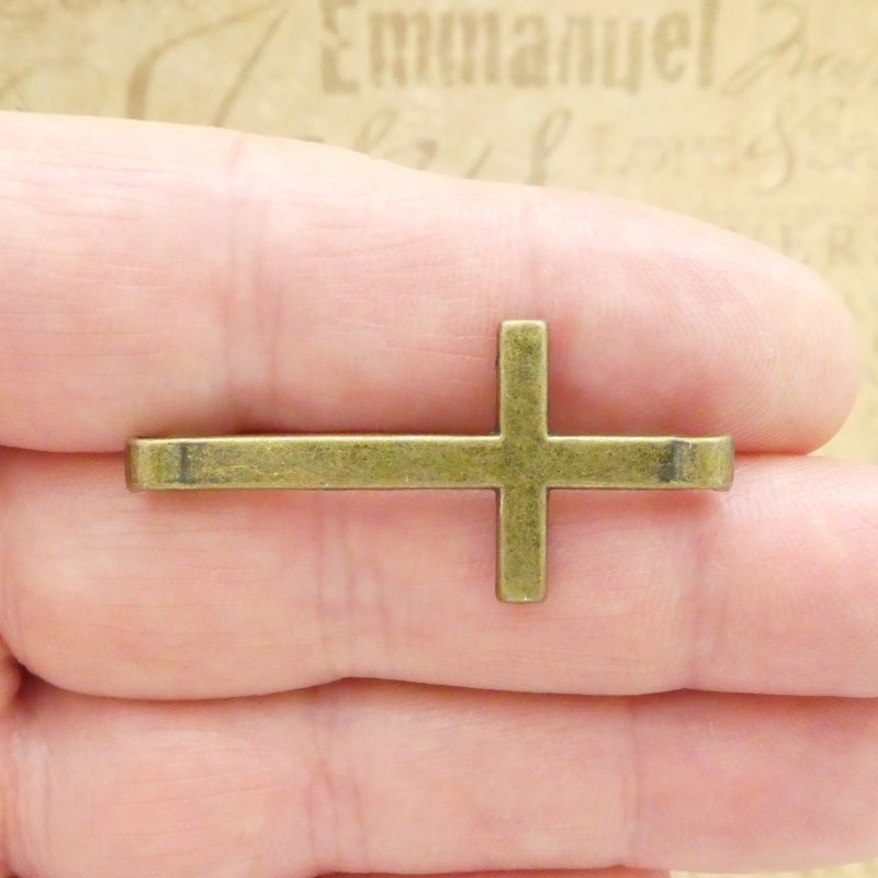 5 Cross Bracelet Connector Bronze by TIJC SP2000