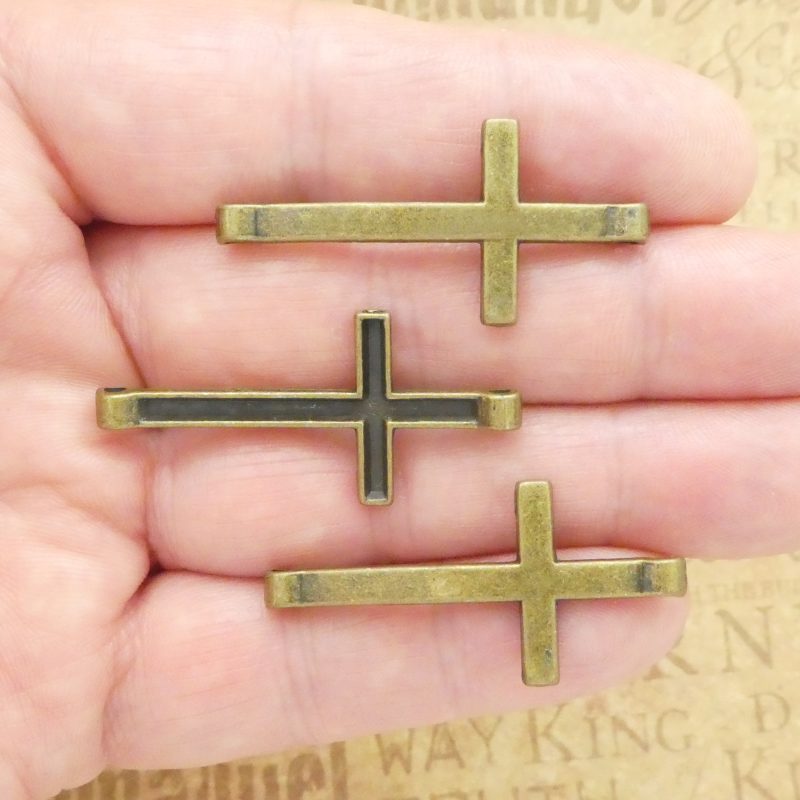 5 Cross Bracelet Connector Bronze by TIJC SP2000 - Image 4