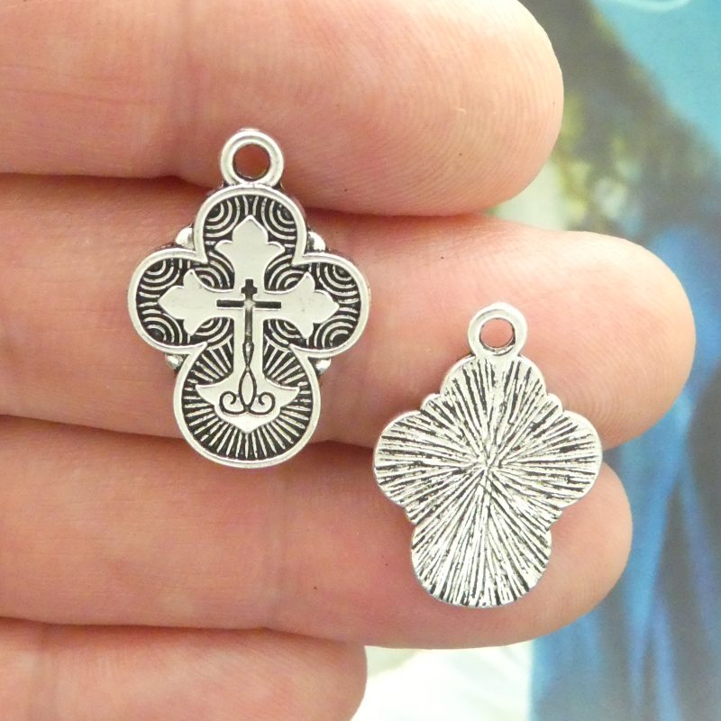 Silver Cross Charms Wholesale