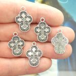 Silver Cross Charms Bulk