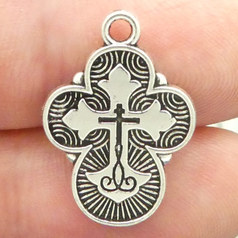 Silver Cross Charm
