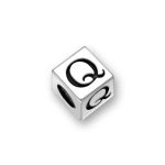 Silver Pewter Letter Beads