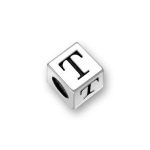 Silver Pewter Letter Beads