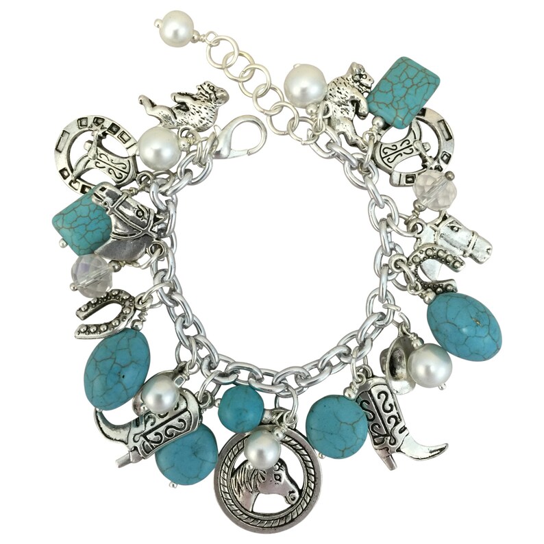 turquoise charm bracelet