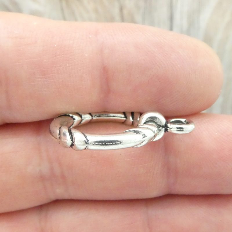 BULK 10 Sets Rope Round Silver Toggle Clasp 28x21mm by TIJC SPT006B - Image 7