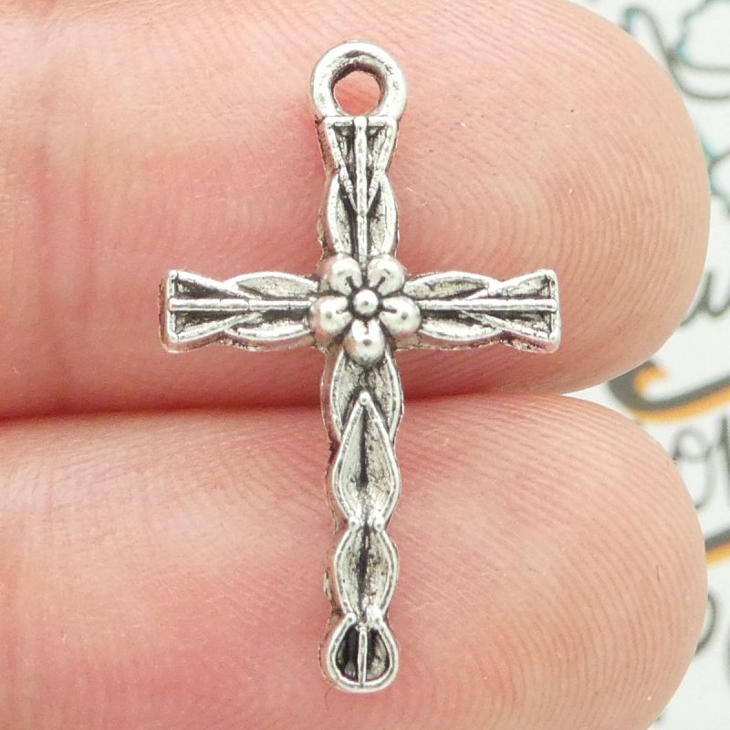 Flower Cross Charms