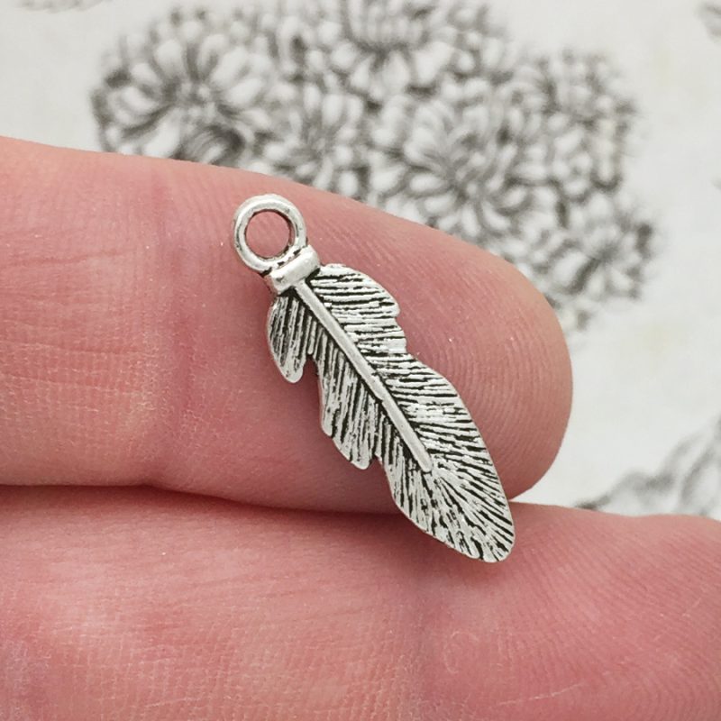 small feather charm
